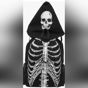 Gothic Skeleton - Skull - Black Canvas Backpack - NEW